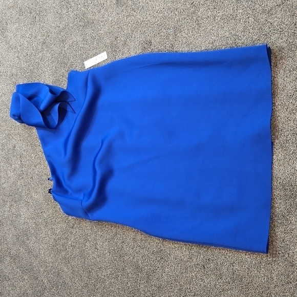 NWT Eliza J Plus Size Scuba Sleeveless Ruffle One Shoulder Sheath Dress sz 24W - Picture 2 of 10